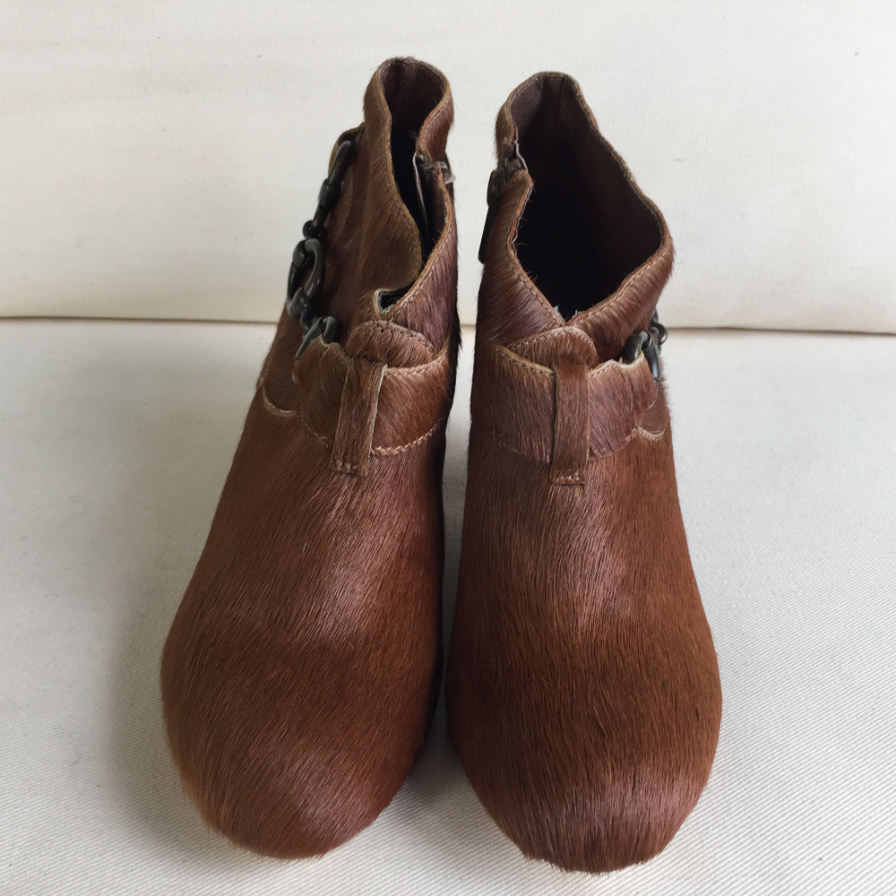 Anthropologie New Vogue Canter 7.5 Booties Wedge View 3